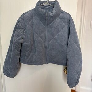 Love Tree Light Gray Corduroy Jacket